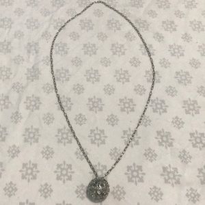 Silver ball pendant necklace